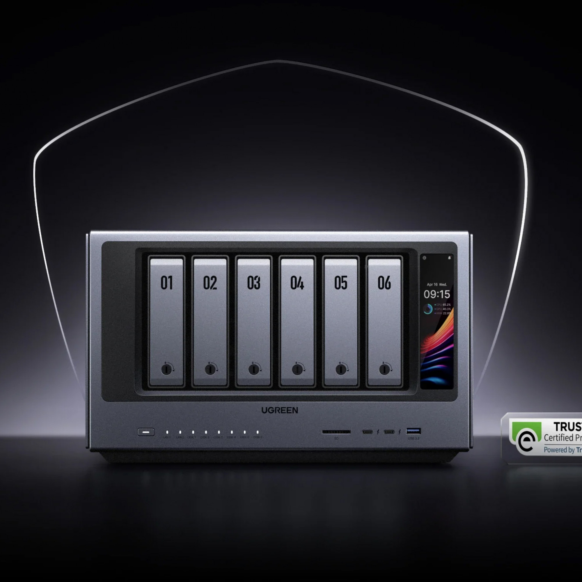 Мережеве сховище з функціями штучного інтелекту UGREEN AI NAS iDX6011 32GB RAM